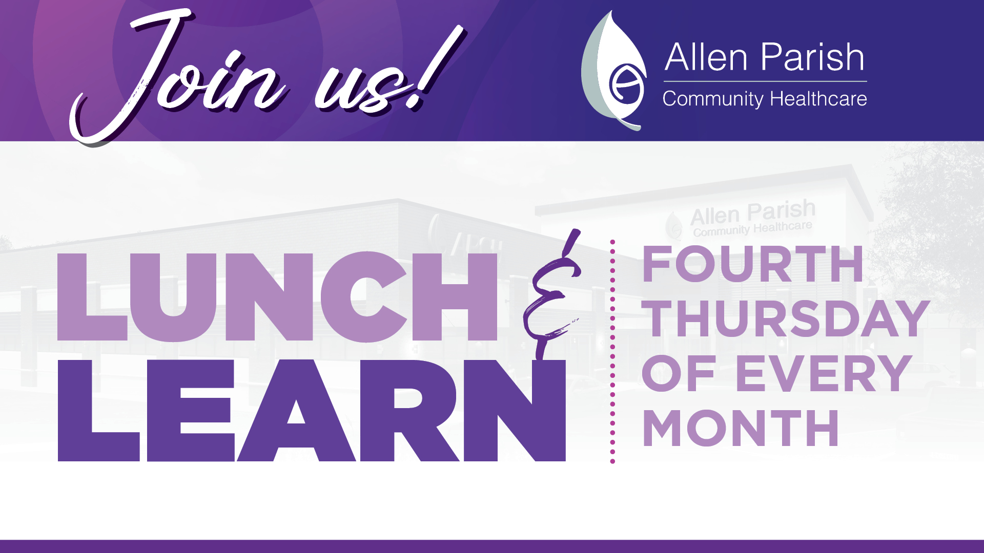 Monthly Lunch and Learn